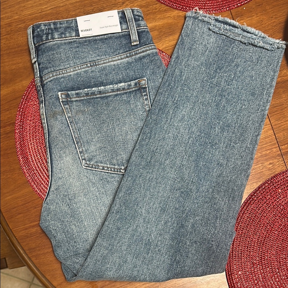 Vervet Blue Beverley Super High Rise Straight jeans size 28